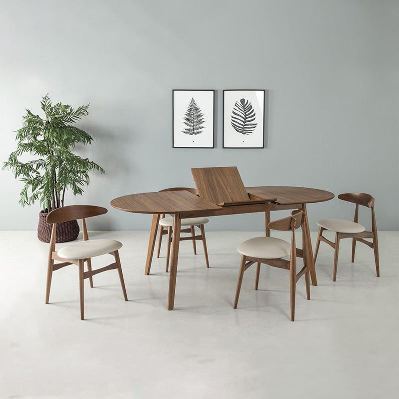 TELYN Dining Chair - Cocoa + Cream gallery detail image