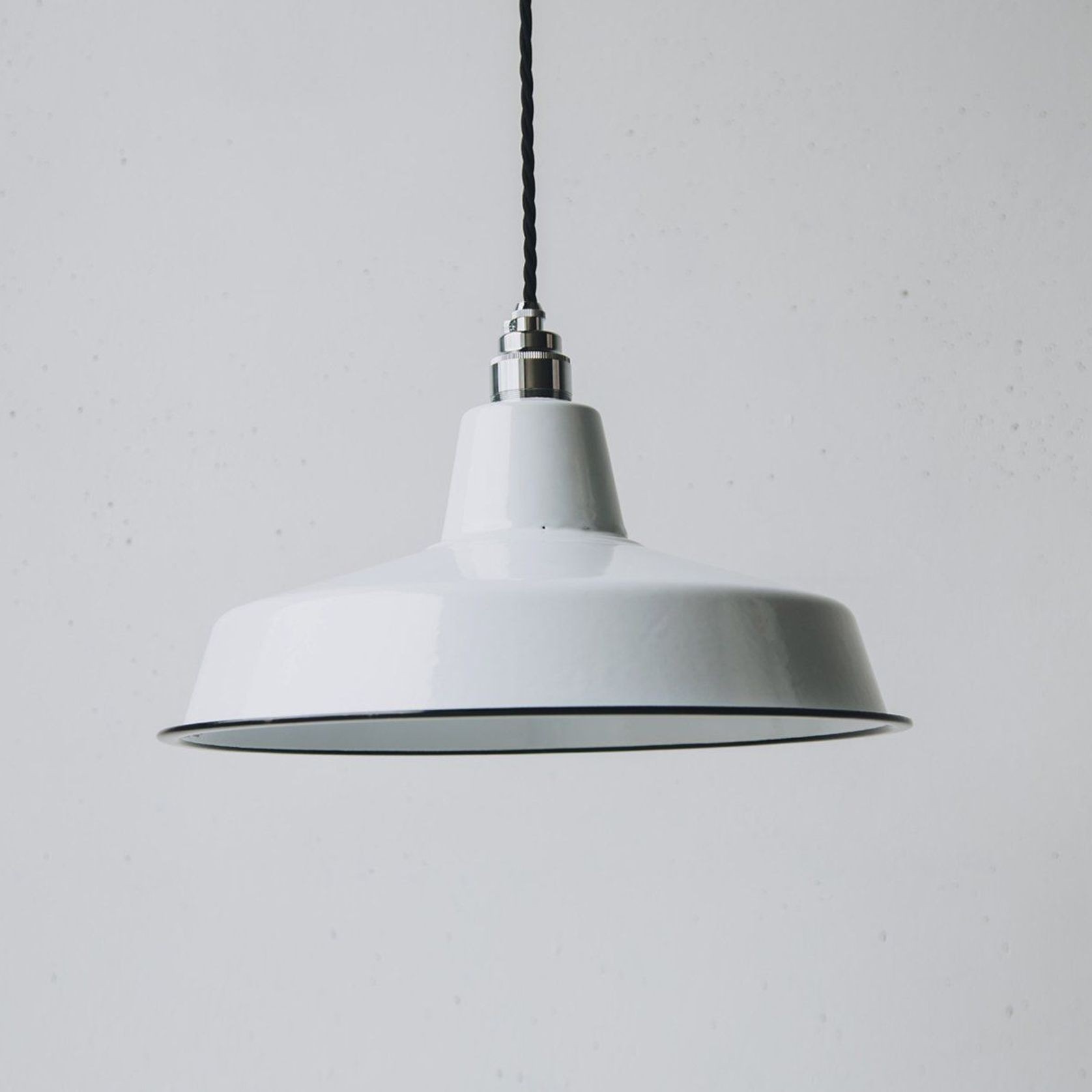 Modern Workshop White Pendant Light gallery detail image
