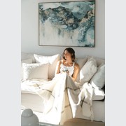 Ruanui Station Lambswool Throw -  Waitoka White gallery detail image