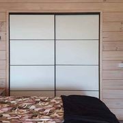 4 Divisions White Melamine Sliding Door With Double Tracks gallery detail image