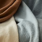 Weave Home Clive Wool Throw Blanket - Snow | NZ Made | Bouclé gallery detail image