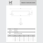 kitchen drawer handles whitehaven solid brass gallery detail image