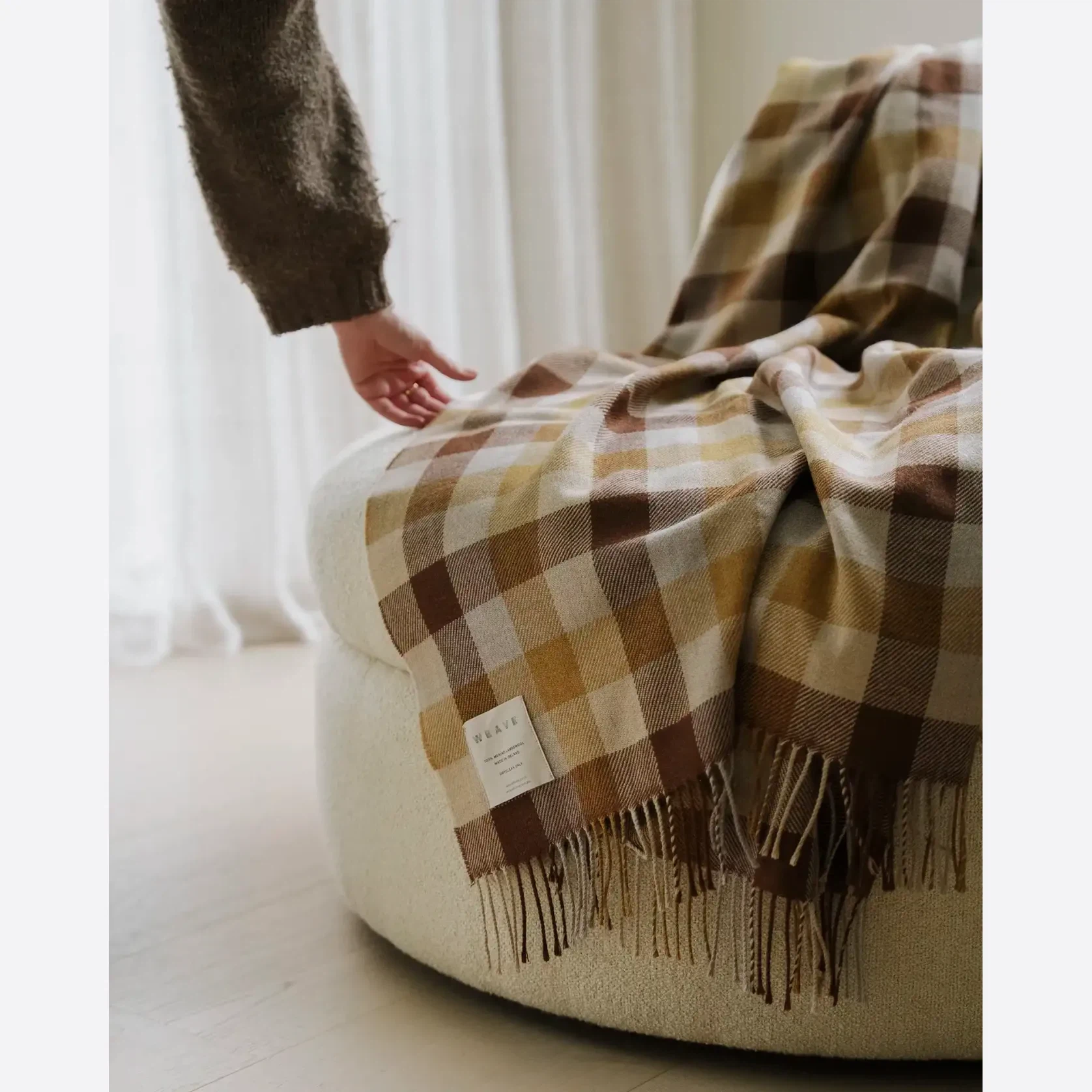 Weave Caldwell Wool Throw Blanket - Autumn gallery detail image