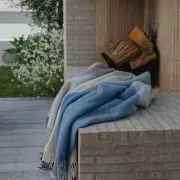 Weave Bayswater NZ Wool Throw Blanket - Breeze gallery detail image