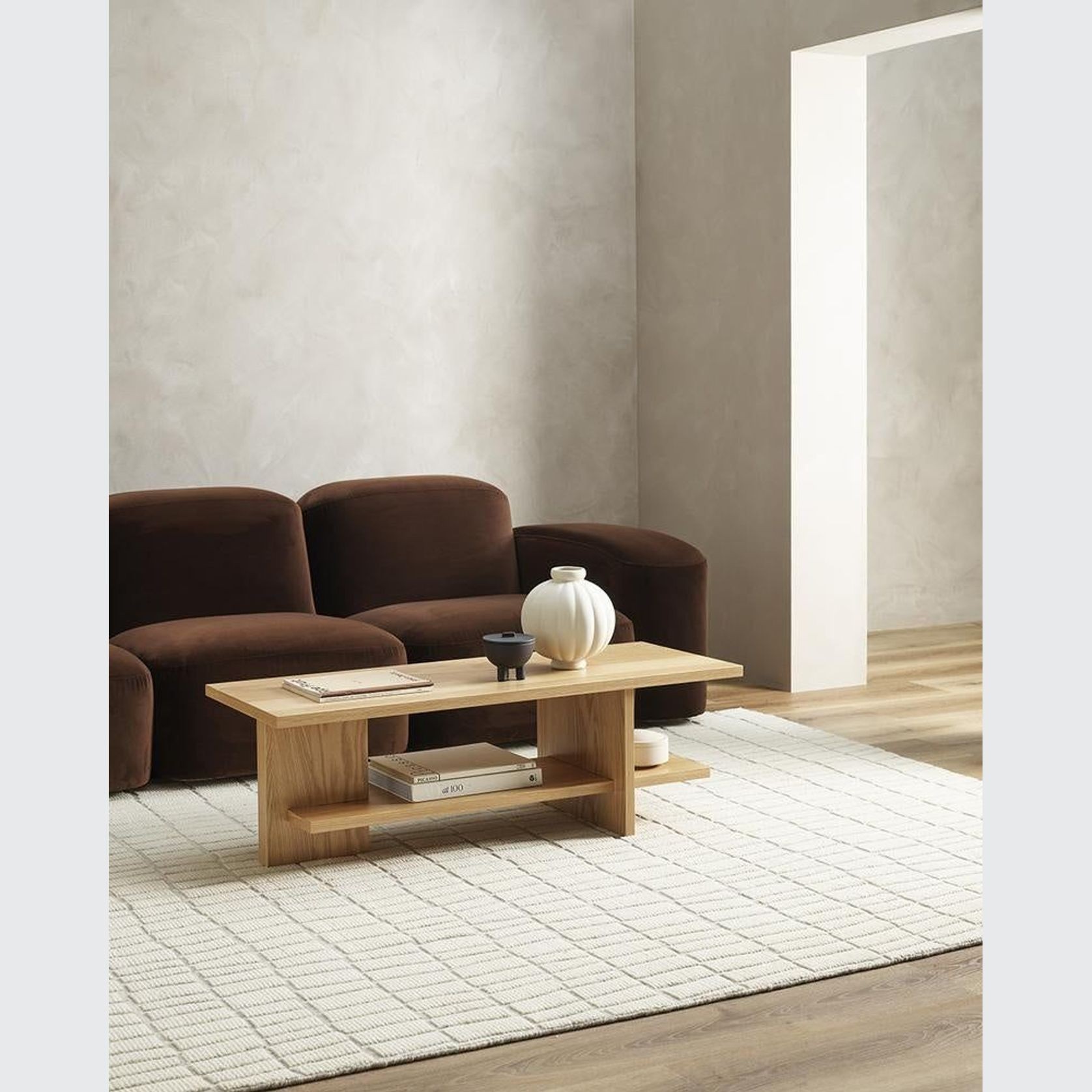 Baya Safi 100% Wool Floor Rug - Ecru gallery detail image