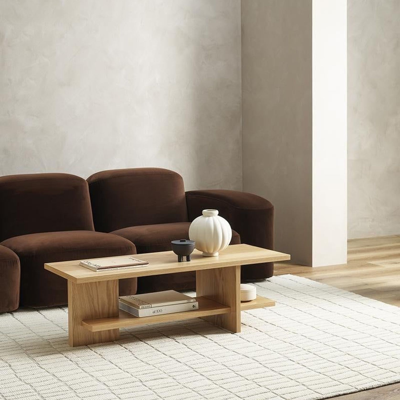 Baya Safi 100% Wool Floor Rug - Ecru gallery detail image