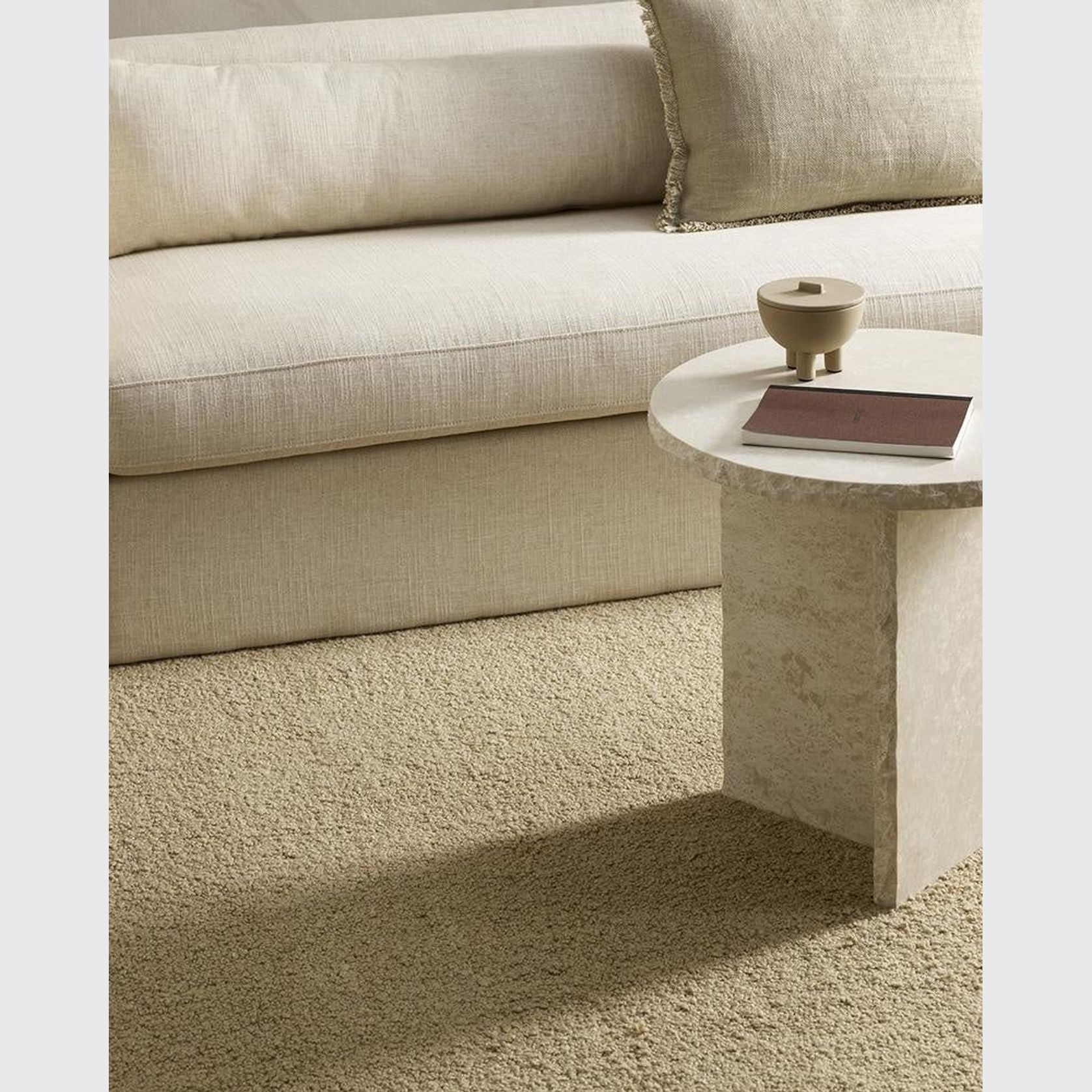 Baya Dorset NZ Wool Floor Rug - Biscuit gallery detail image