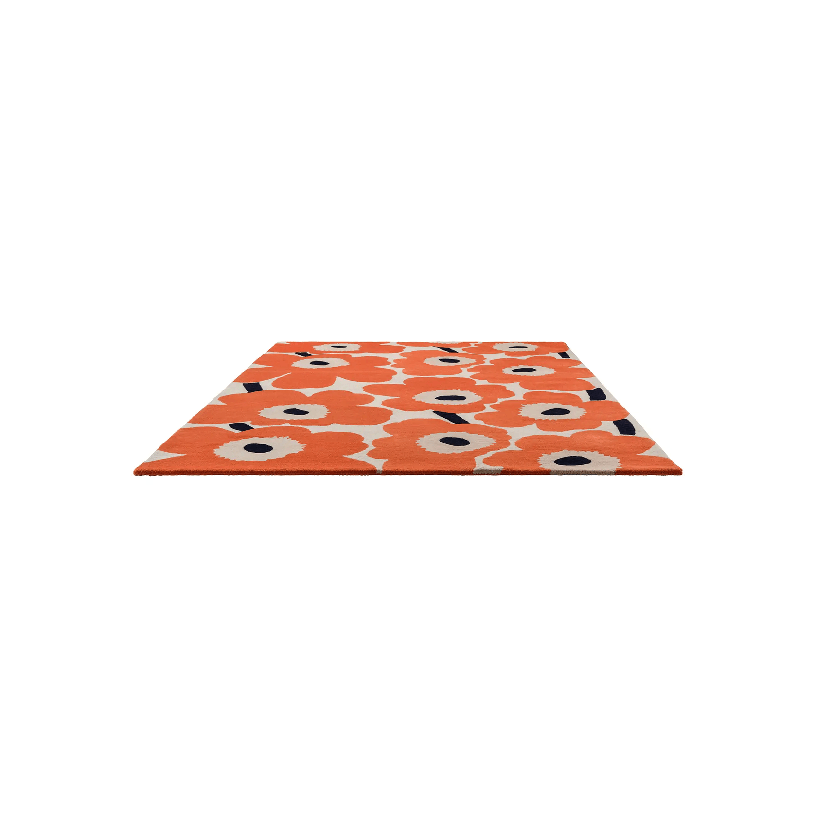 Marimekko Unikko - Orange Red | 100% Wool Designer Floor Rug gallery detail image