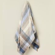 NZ Wool Throw - Woodale - Blue | 100% Pure Wool gallery detail image