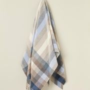 NZ Wool Throw - Woodale - Blue | 100% Pure Wool gallery detail image