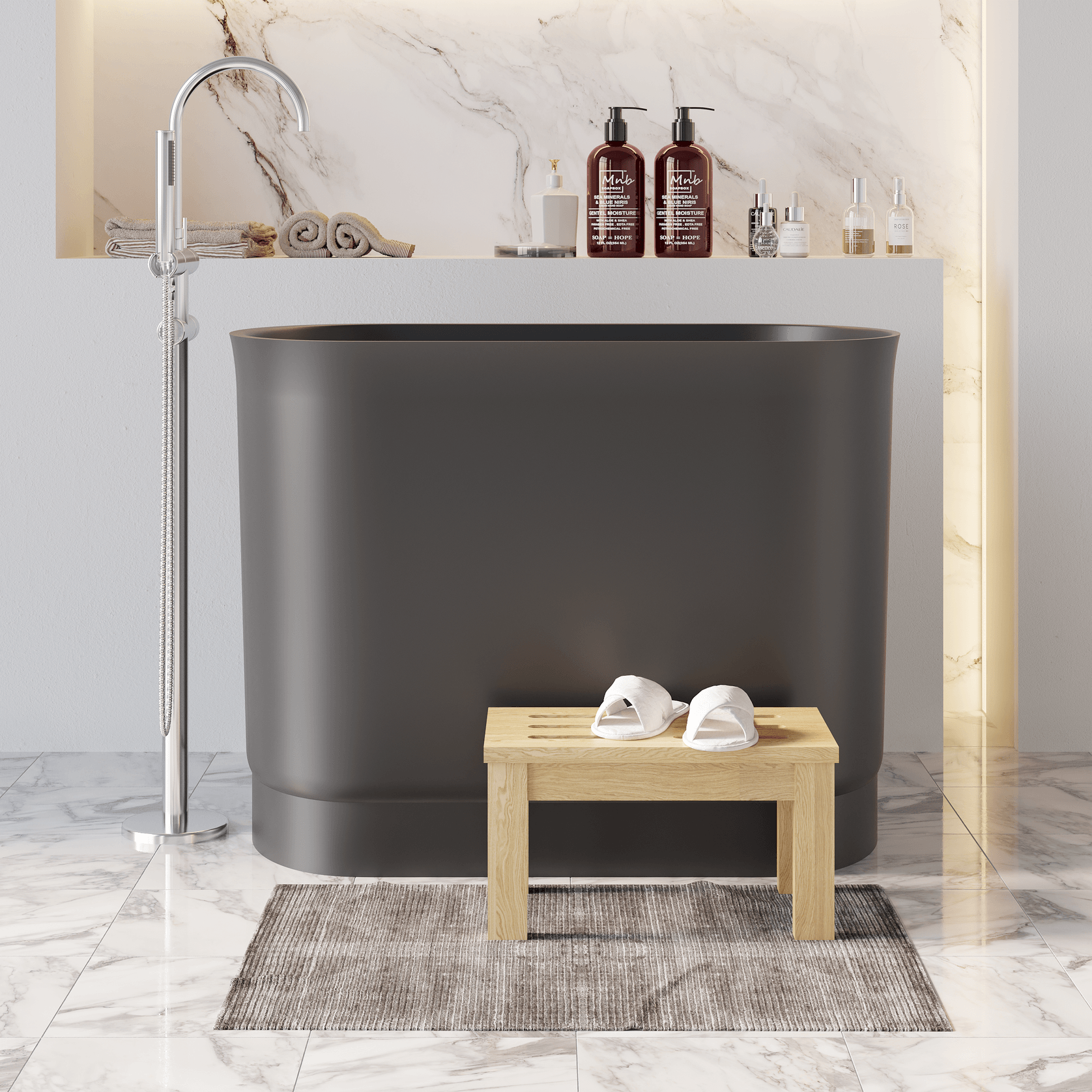 Josei Traditonal Japanese Soak Tub - 1100mm - MGF01 1100 gallery detail image