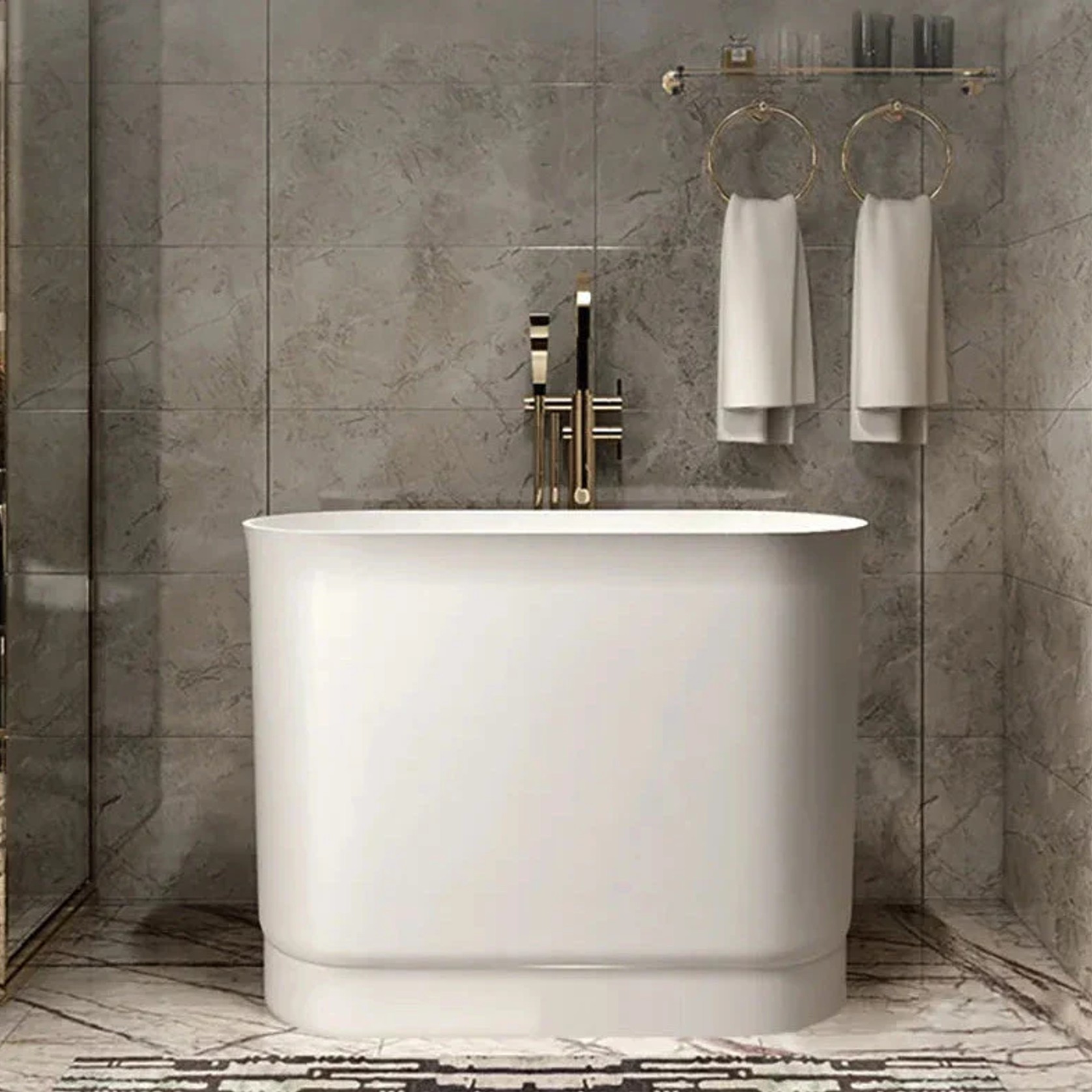 Josei Traditonal Japanese Soak Tub - 1000mm - MGF01 gallery detail image
