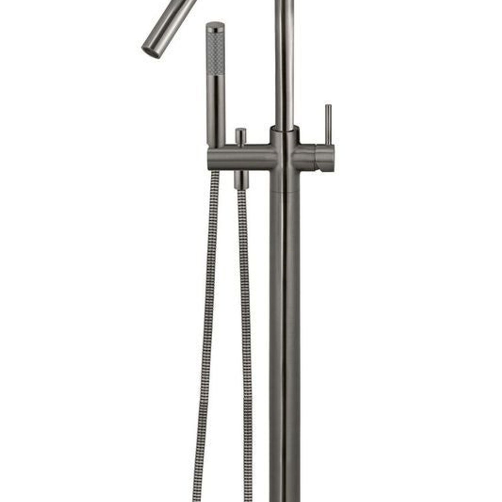 Meir Round Freestanding Bath Spout and Hand Shower Lustre Bronze gallery detail image