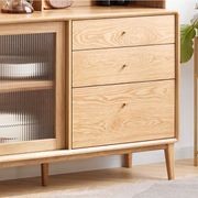 Oslo Natural Solid Oak Sideboard with Hutch Dresser - Clearance gallery detail image