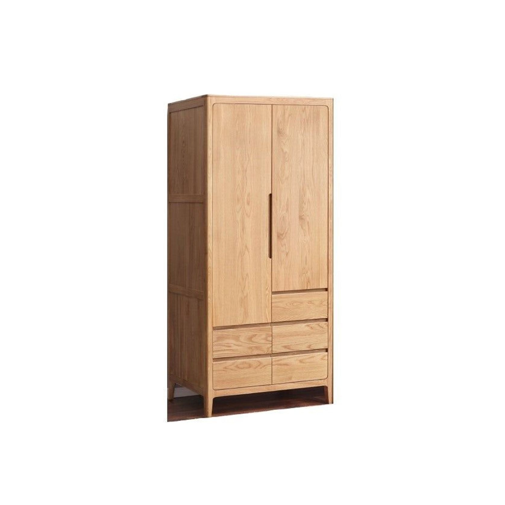 Seattle Natural Solid Oak Double Wardrobe gallery detail image