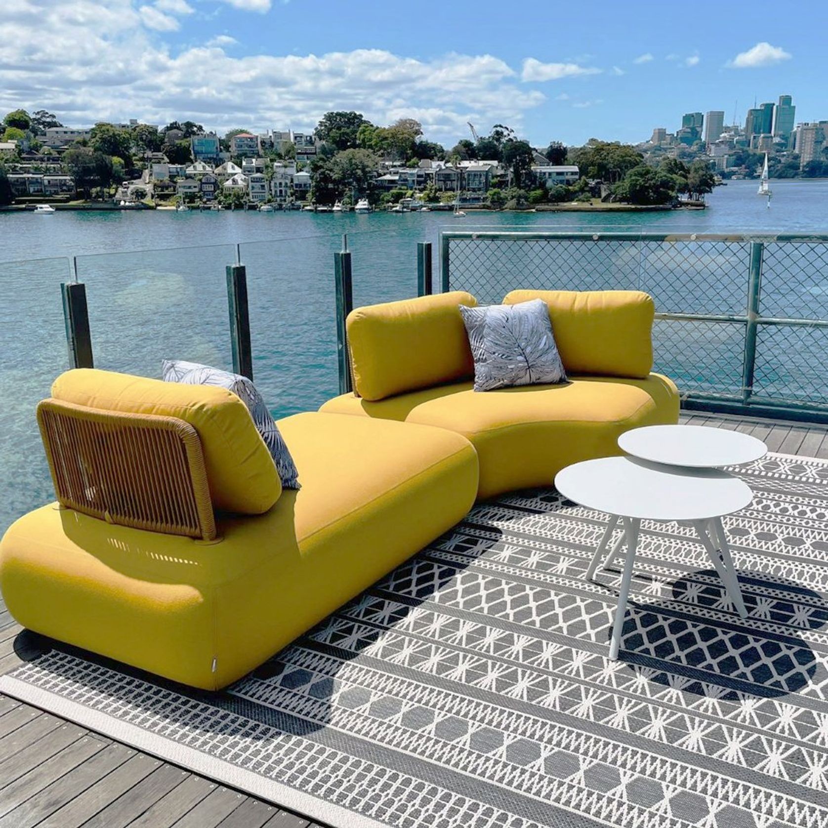 Ora Outdoor Chaise - Yellow gallery detail image