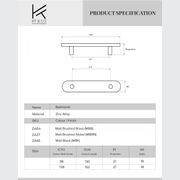 Kitchen cupboard handles Balmoral Matt black /Brushed brass/Brushed nickel gallery detail image