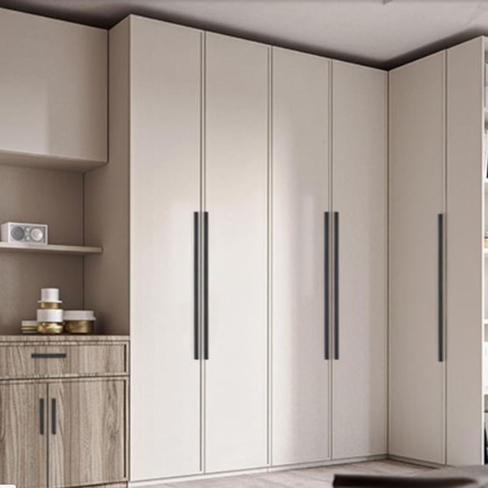 Kitchen Finger Pull Handle Nowra Matt black /Brushed brass/Brushed nickel gallery detail image