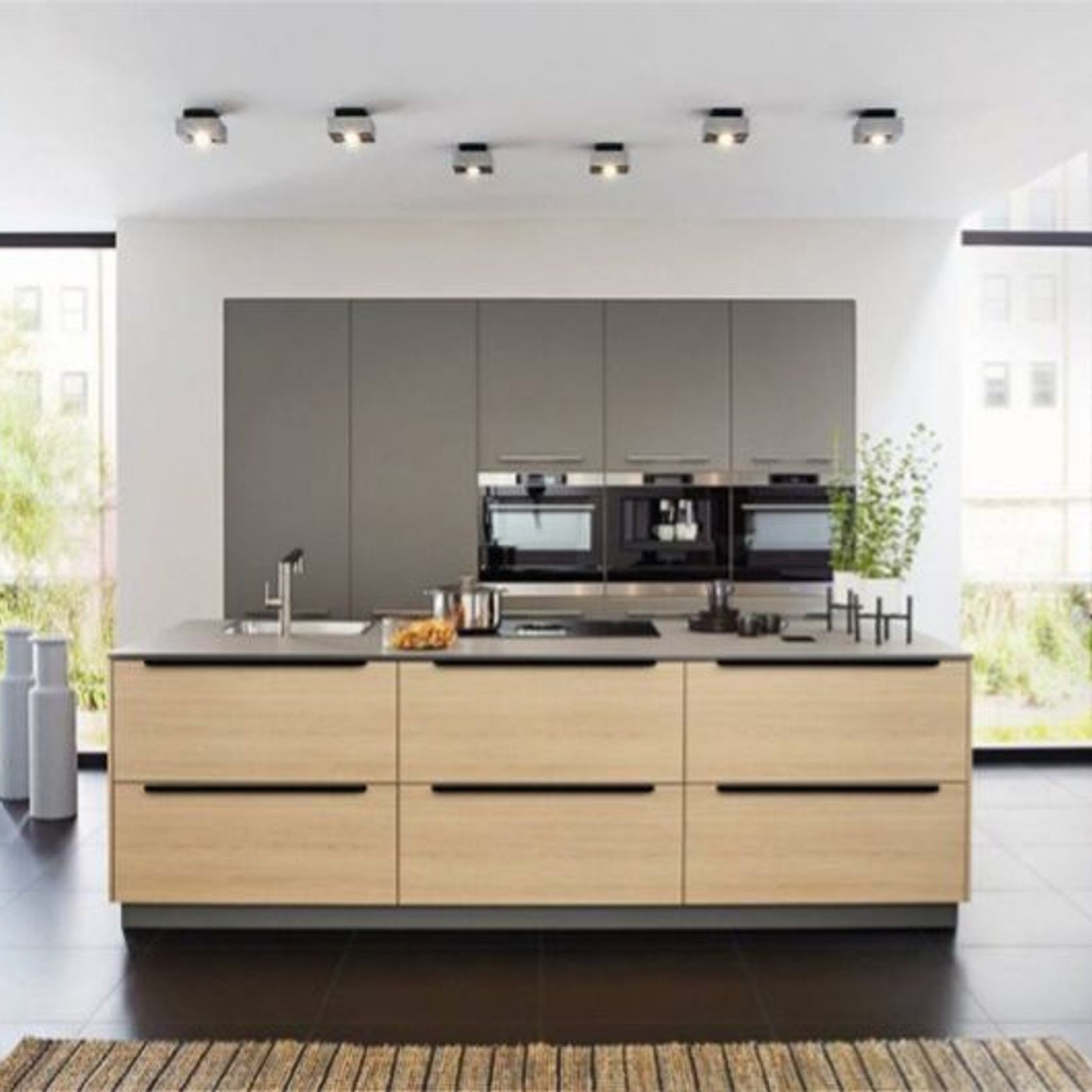 Kitchen finger lip pull handle Sydney Black / Brass / Nickel / White gallery detail image