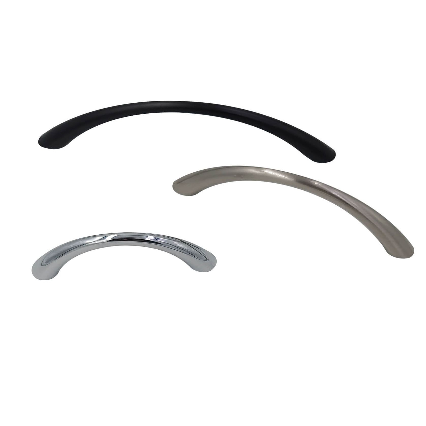 Kitchen cabinet bow handles Matt black /bushed nickel / chrome gallery detail image