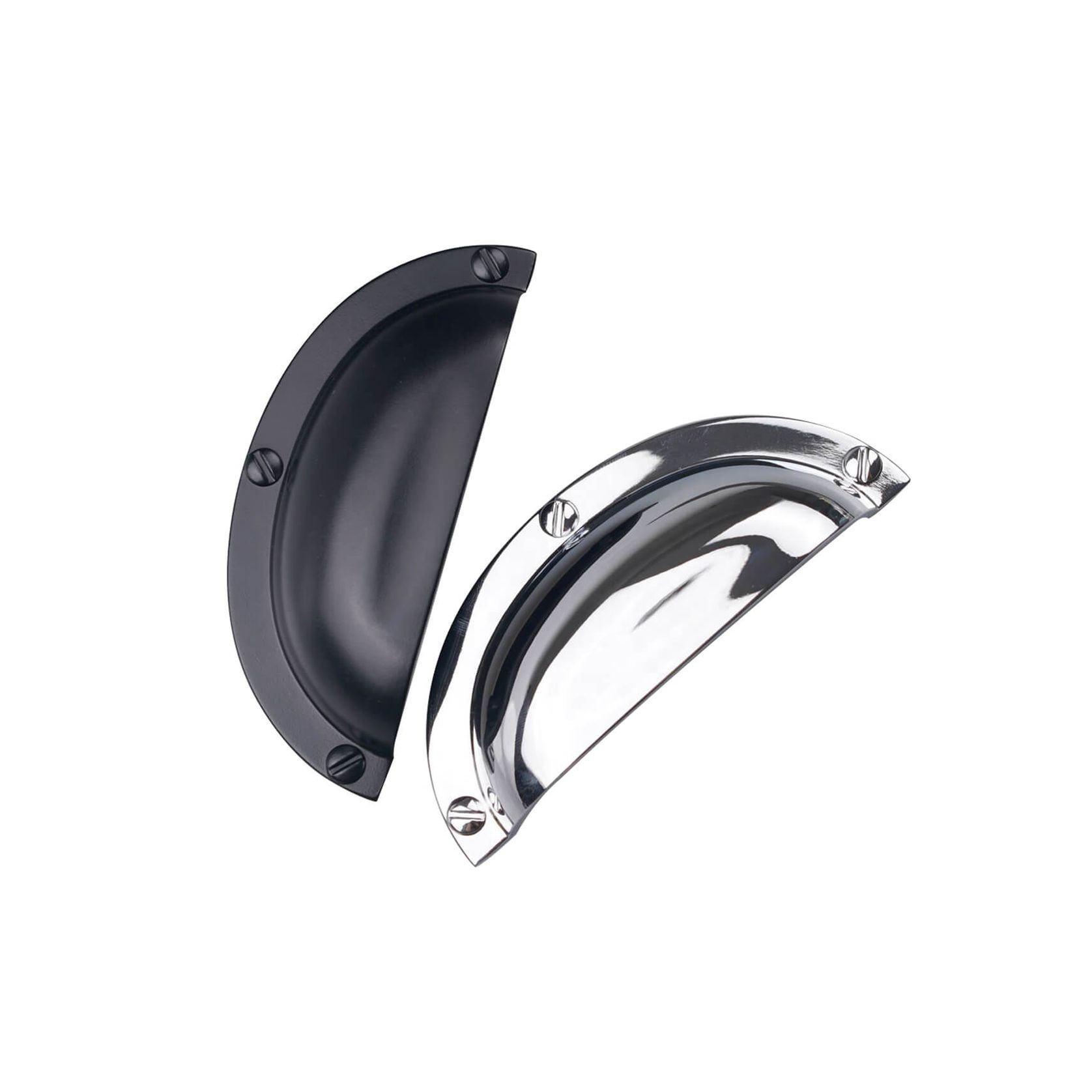 kitchen Cup Pull Handle Hampton style Gisborne matte black/ chrome / brushed nickel 64mm gallery detail image