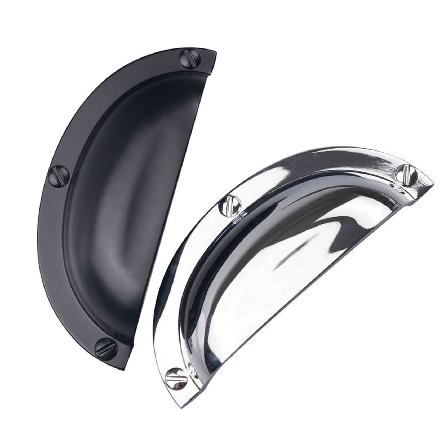 kitchen Cup Pull Handle Hampton style Gisborne matte black/ chrome / brushed nickel 64mm gallery detail image