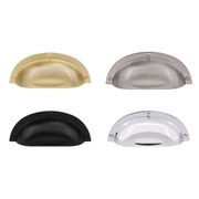 kitchen Cup Pull Handle Hampton style Gisborne matte black/ chrome / brushed nickel 64mm gallery detail image