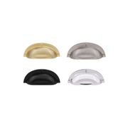 kitchen Cup Pull Handle Hampton style Gisborne matte black/ chrome / brushed nickel 64mm gallery detail image