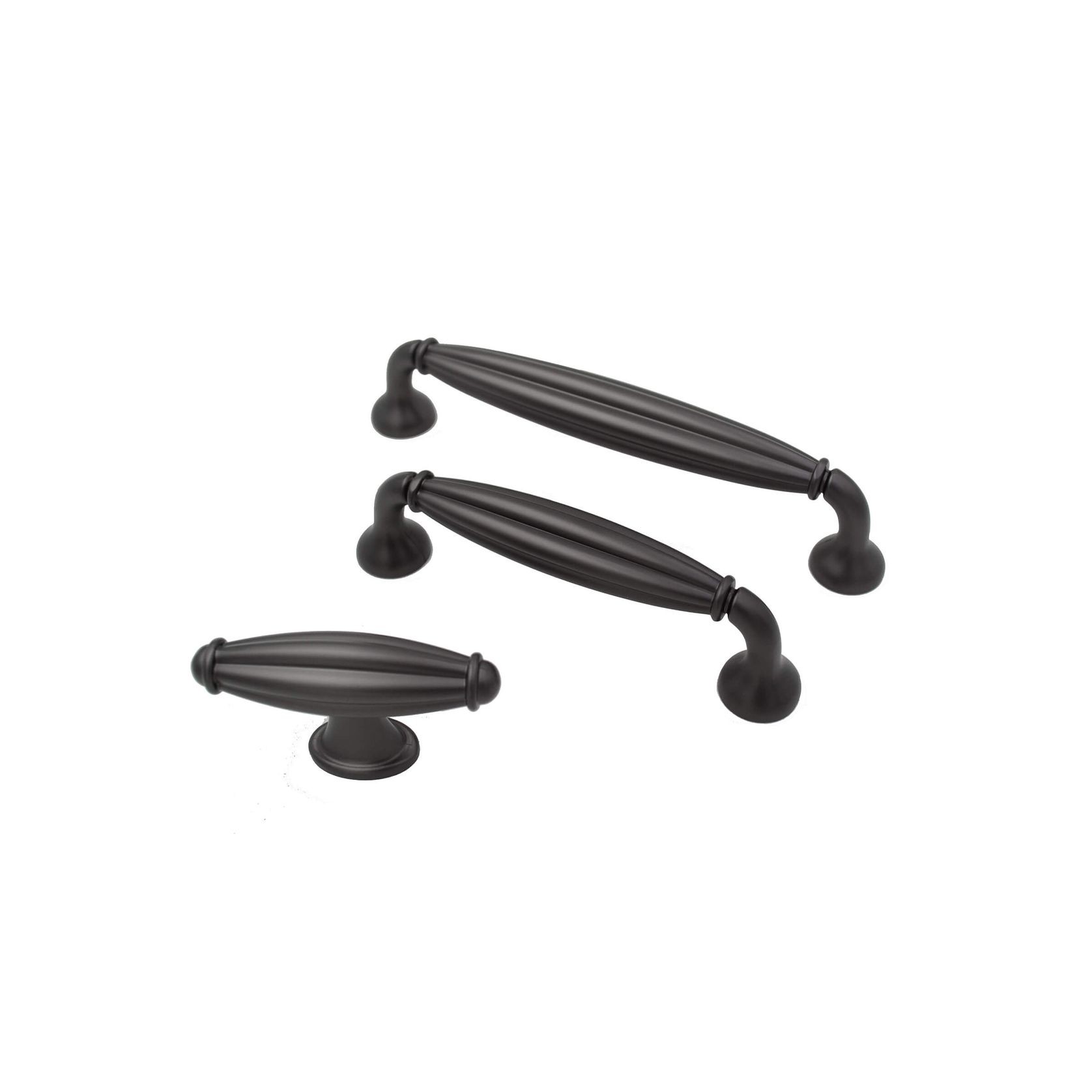 KT&CO Kitchen drawer handles hampton style gunmetal grey Launceston gallery detail image