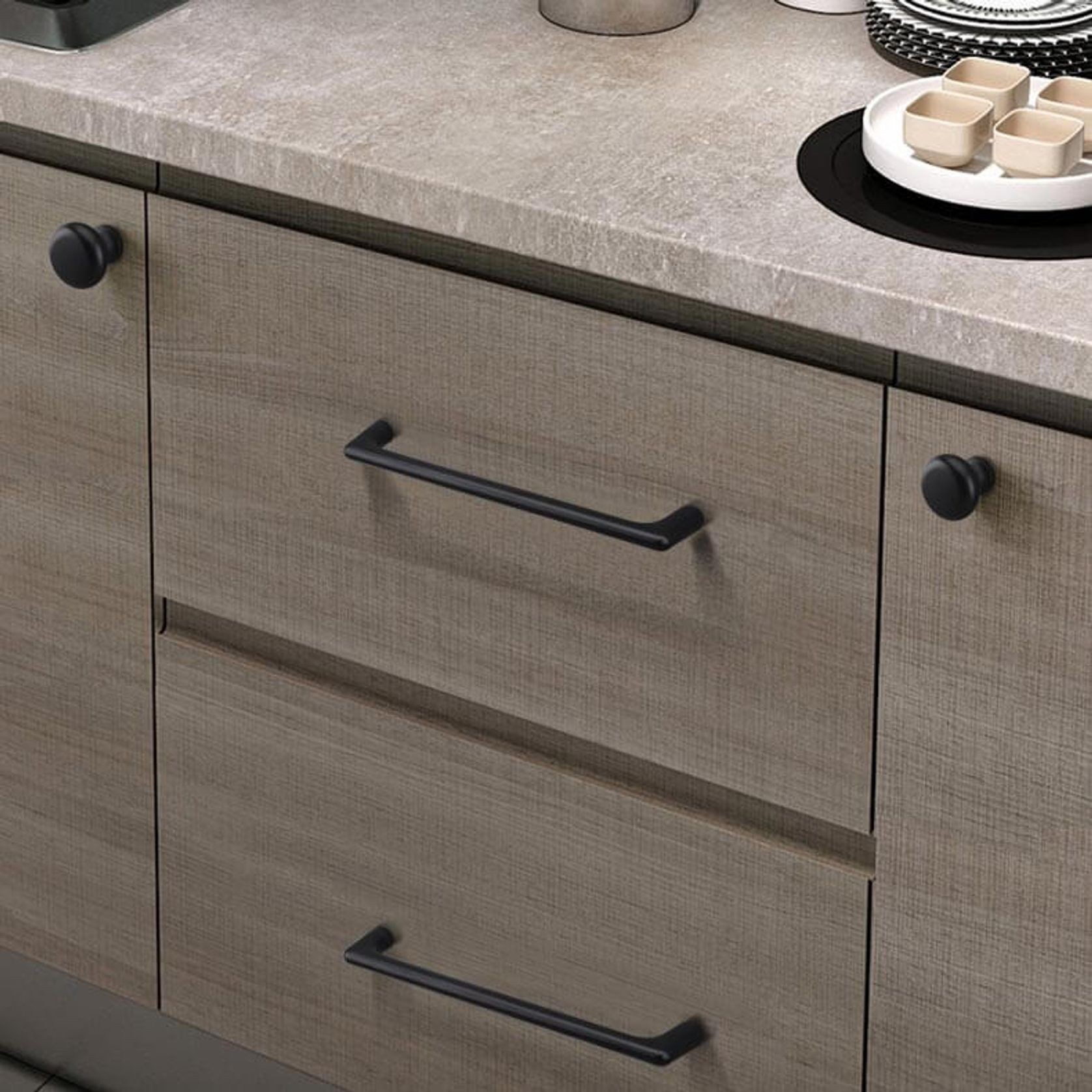 Kitchen handles Surfers Paradise Matt black /Brushed brass/Brushed nickel gallery detail image