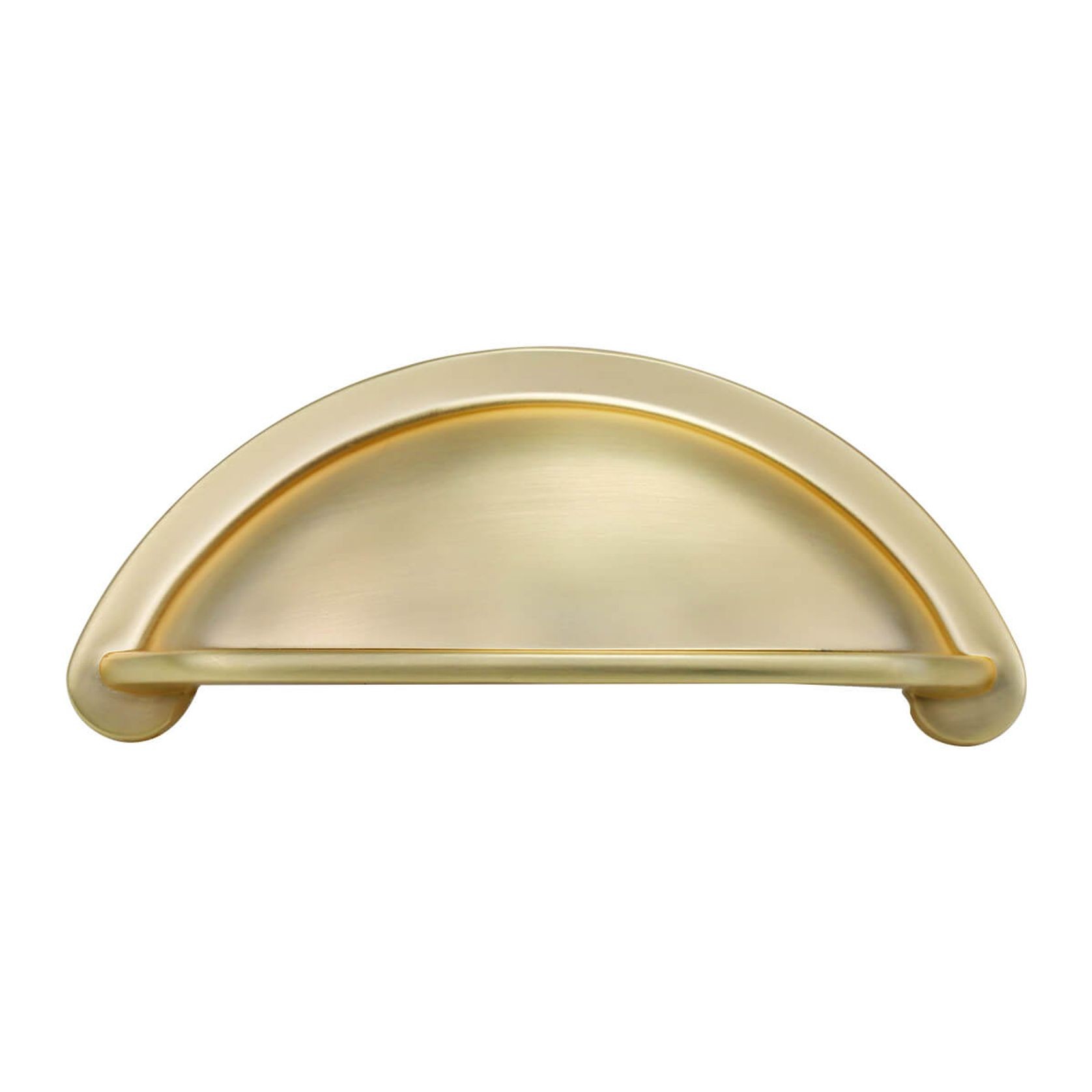 KT&CO kitchen Cup Pull Handle Portland Hampton style matte black/ brass / brushed nickel /chrome 76mm gallery detail image