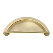 KT&CO kitchen Cup Pull Handle Portland Hampton style matte black/ brass / brushed nickel /chrome 76mm gallery detail image