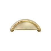 KT&CO kitchen Cup Pull Handle Portland Hampton style matte black/ brass / brushed nickel /chrome 76mm gallery detail image