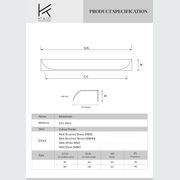 KT&CO Kitchen shell lip pull handles Mosman Matt Black / Brushed Nickel / Brass / White gallery detail image