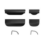KT&CO Kitchen shell lip pull handles Mosman Matt Black / Brushed Nickel / Brass / White gallery detail image