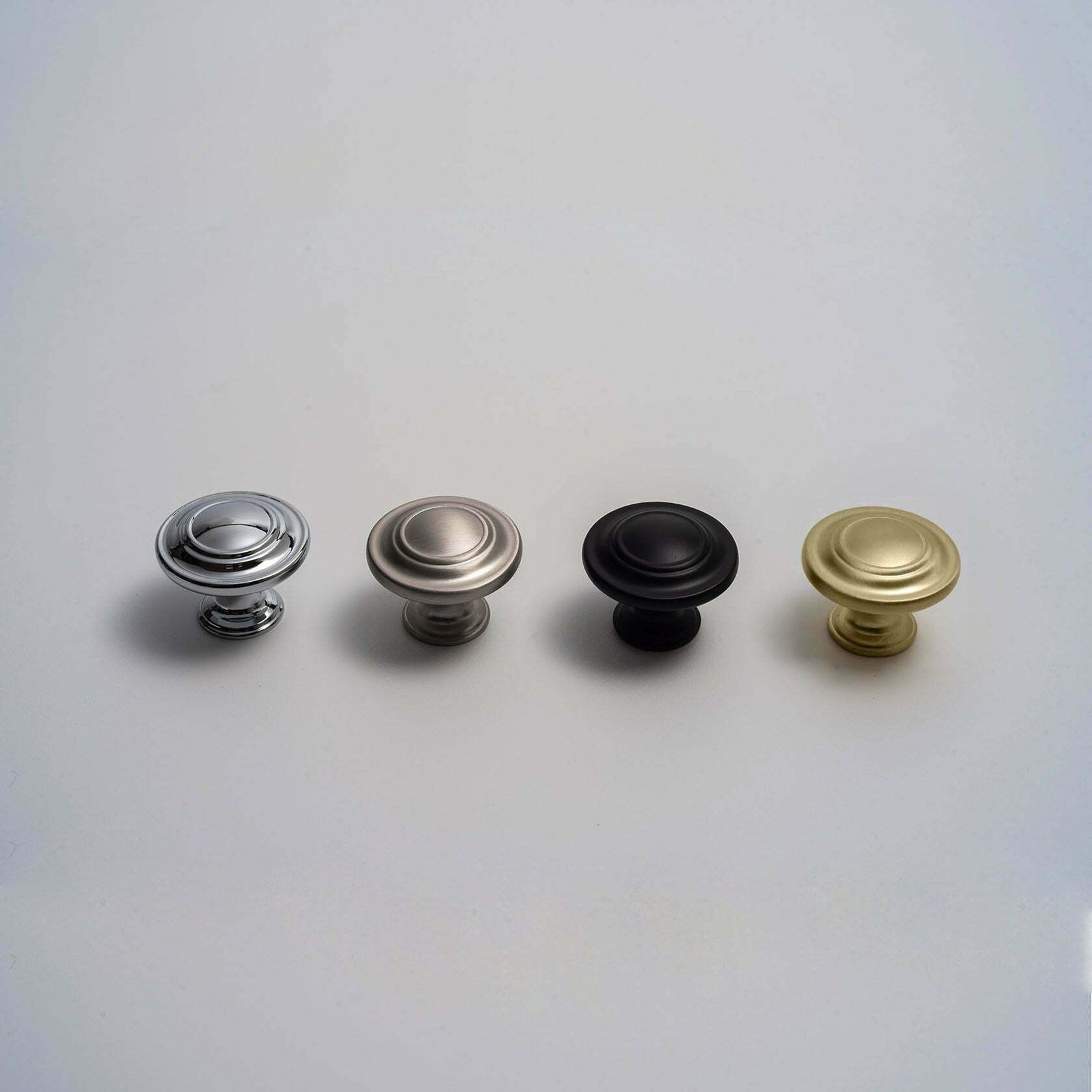 KT&CO Kitchen hampton knobs Tweed Heads Matt black / brushed brass /Brushed nickel /Chrome gallery detail image