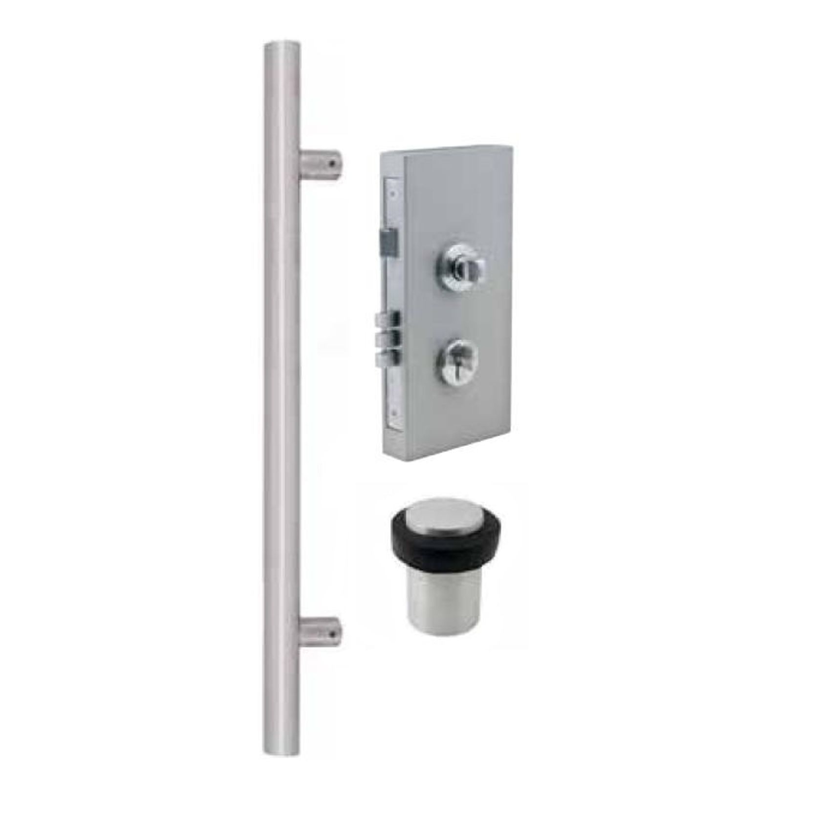 Zanda Round Pull Handle 600mm and Lock Kit Combo 1232SS gallery detail image