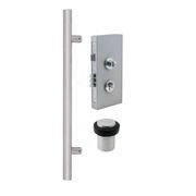 Zanda Round Pull Handle 600mm and Lock Kit Combo 1232SS gallery detail image