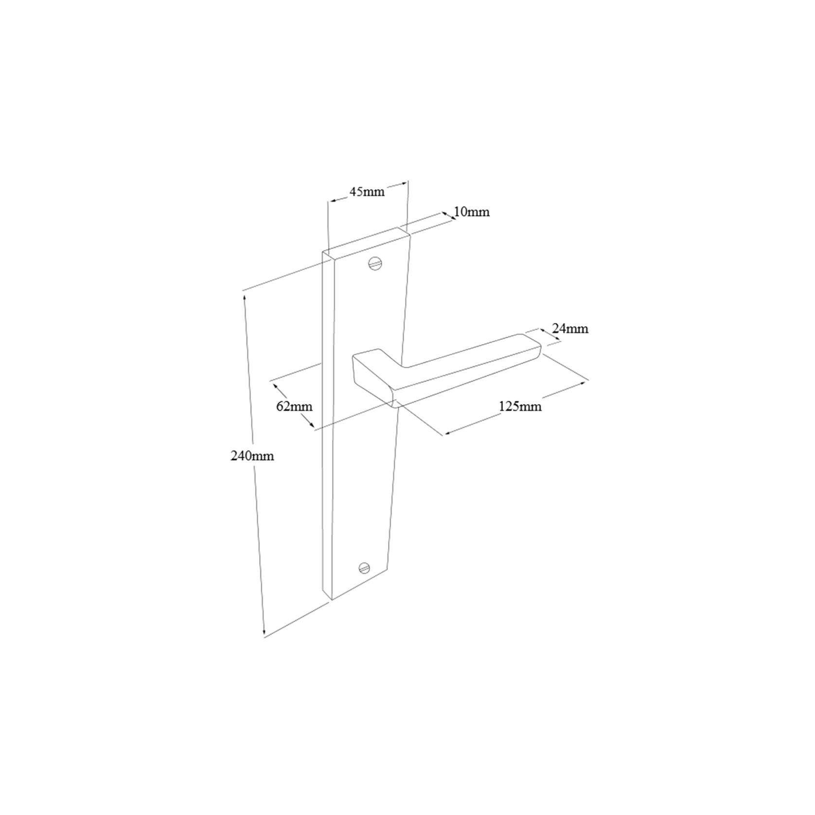 Zanda 8131 Matrix Door Lever Handle on Longplate gallery detail image