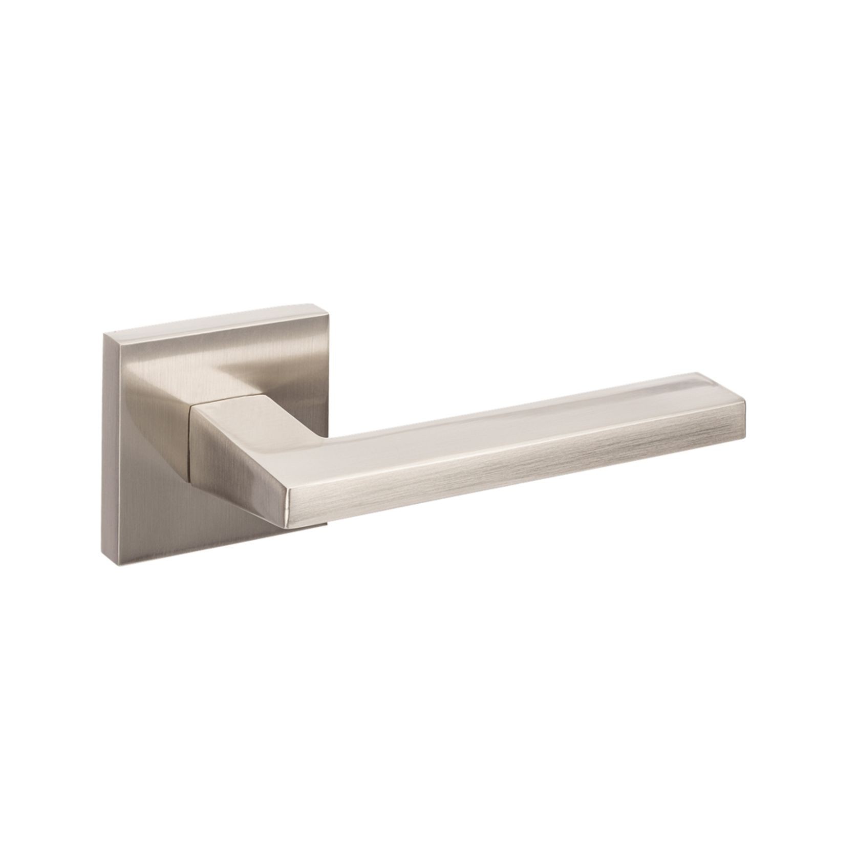 Zanda Matrix Door Handle Lever Set Brushed Nickel gallery detail image