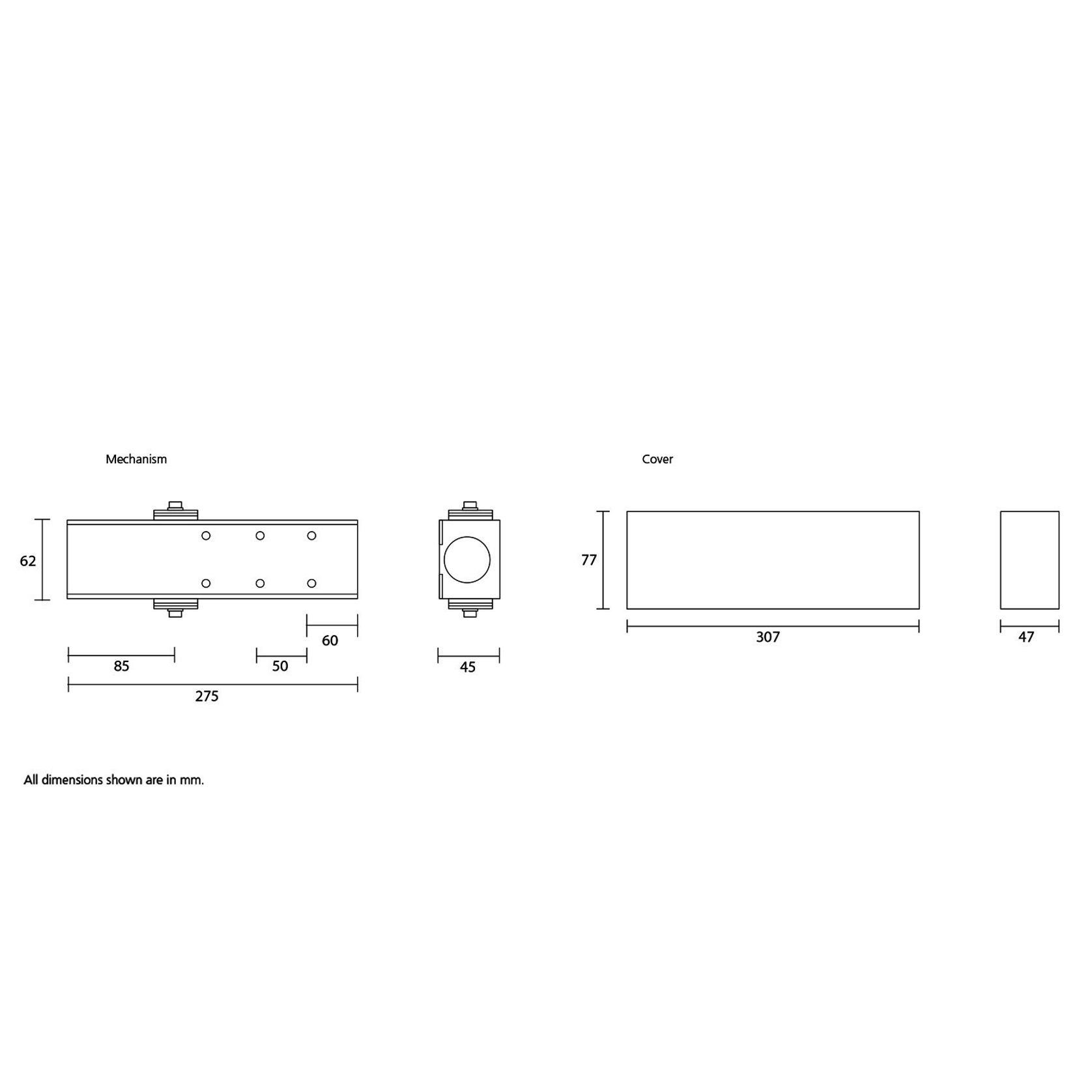 Zanda TS.9206 Door Closer Adjustable Armset with Cover gallery detail image