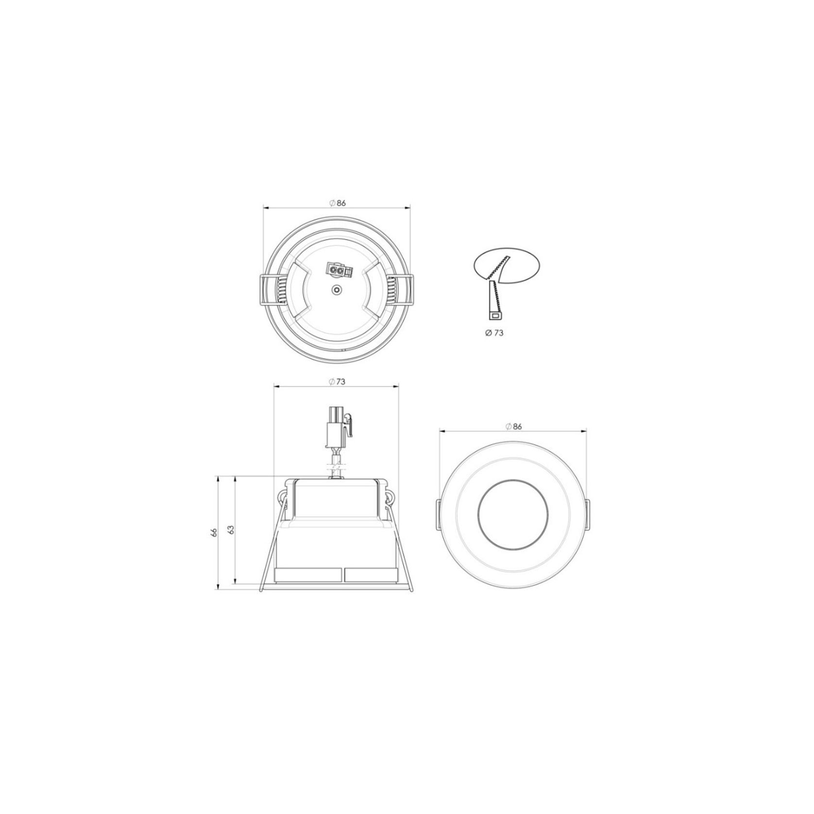 ZELA Fire Rated Deep Fixed Downlight gallery detail image
