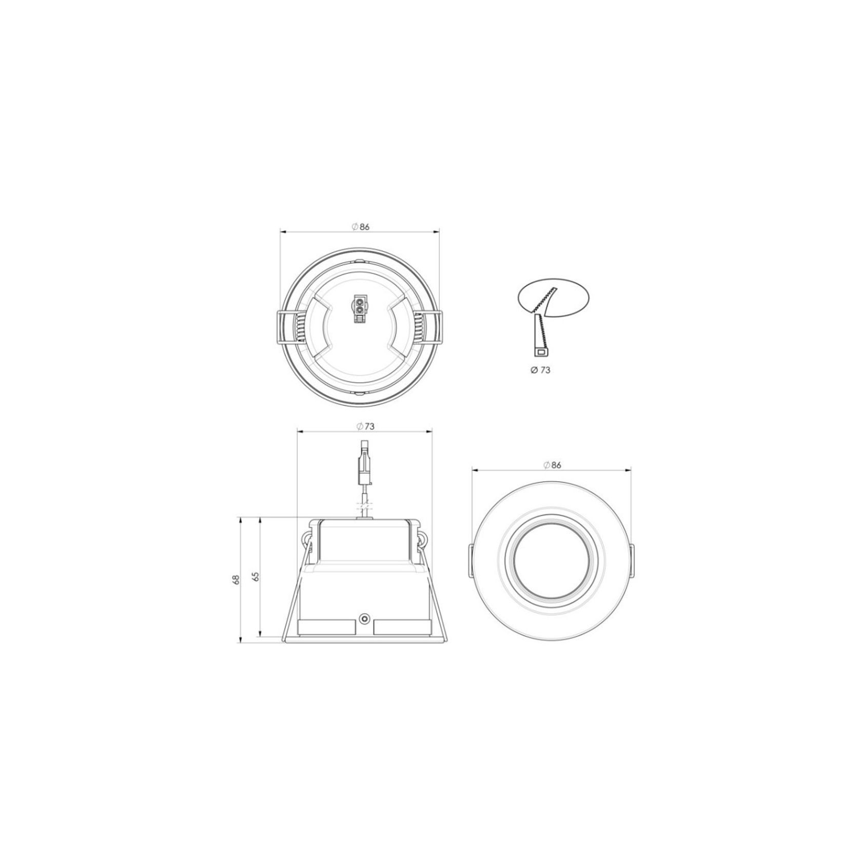 ZELA Fire Rated Tiltz Downlight gallery detail image