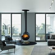 Zen Suspended Occio Wood Fireplace gallery detail image