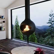 Zen Suspended Occio Wood Fireplace gallery detail image