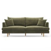 Byron 3 Seater Fabric Sofa | Feather Filled | Wattle Green gallery detail image