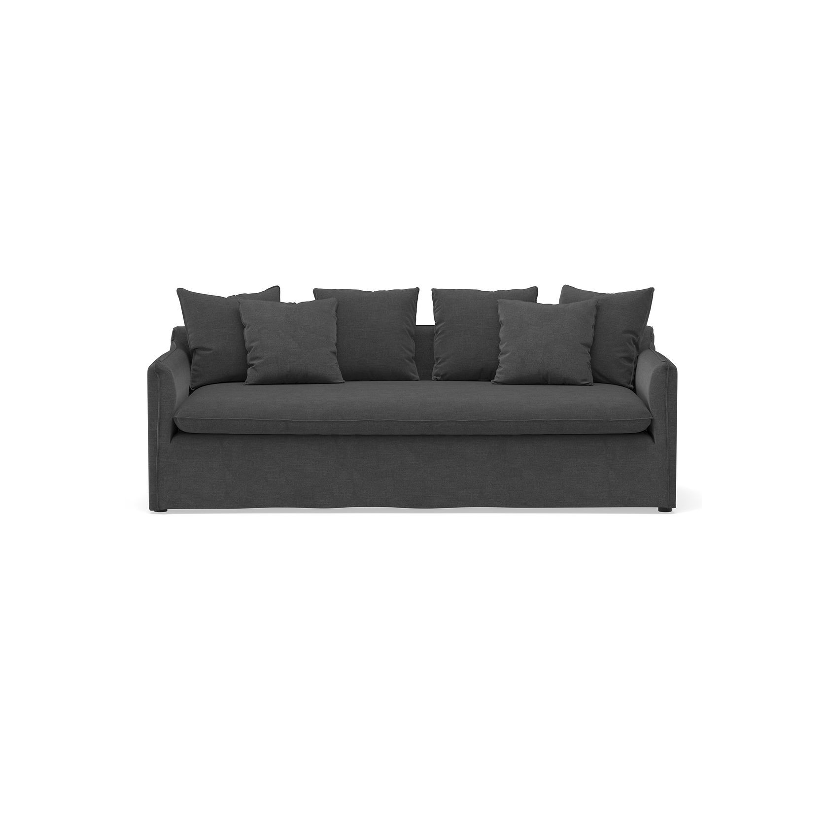 Palms 3 Seater Slip Cover Sofa | Graphite Charcoal gallery detail image