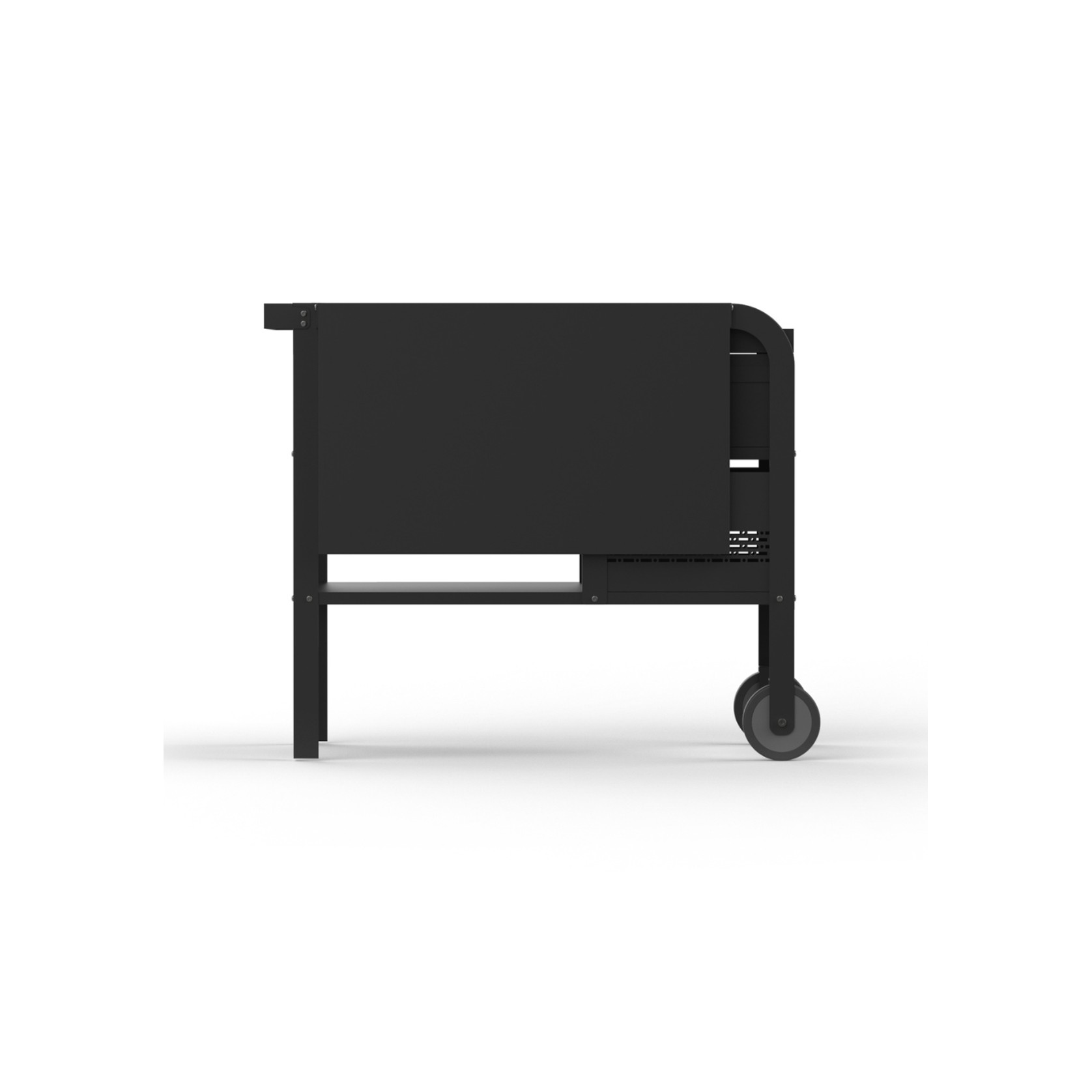 ZiiPa Fredda Deluxe Garden Trolley with Side Tables - Charcoal gallery detail image