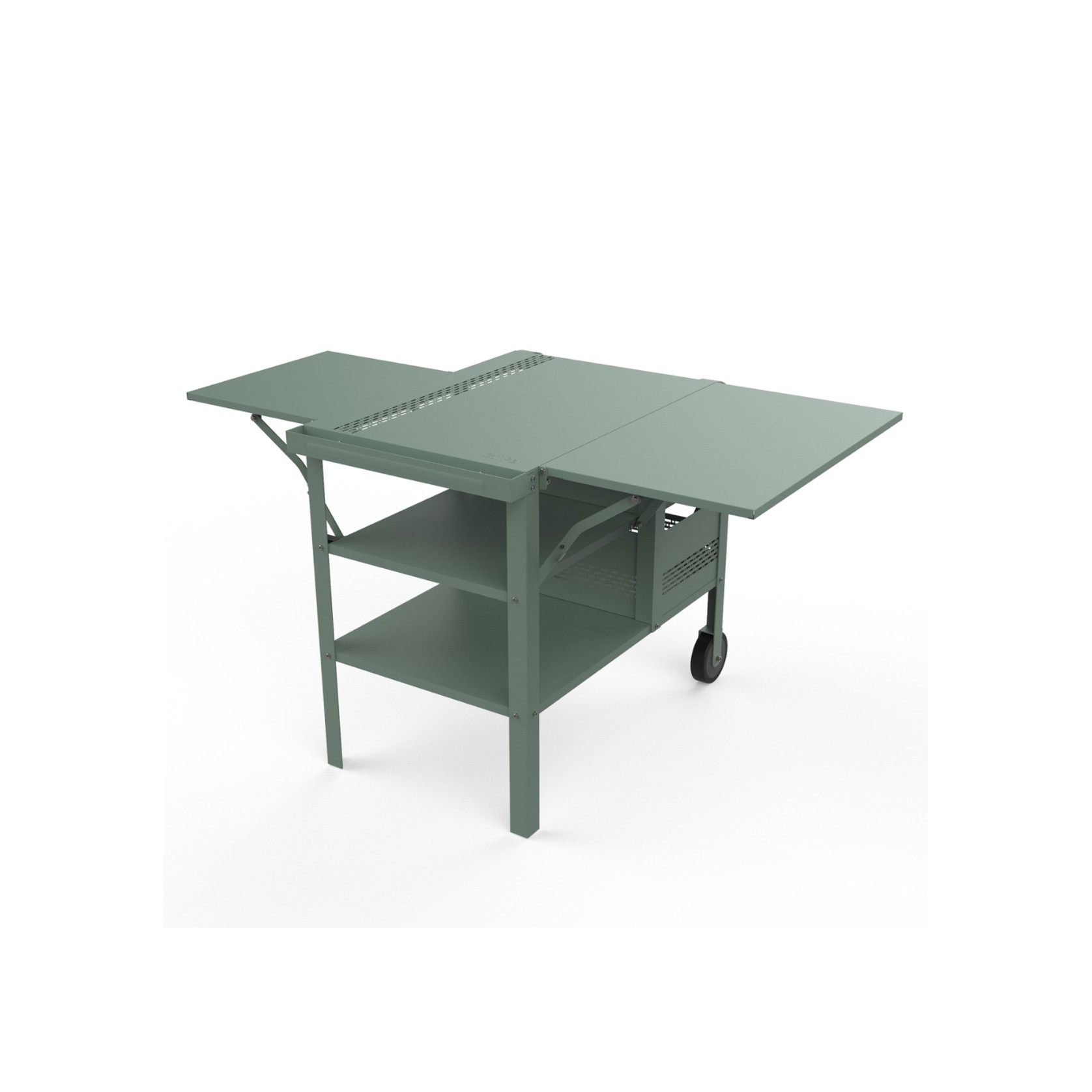 ZiiPa Fredda Deluxe Garden Trolley with Side Tables - Eucalyptus gallery detail image