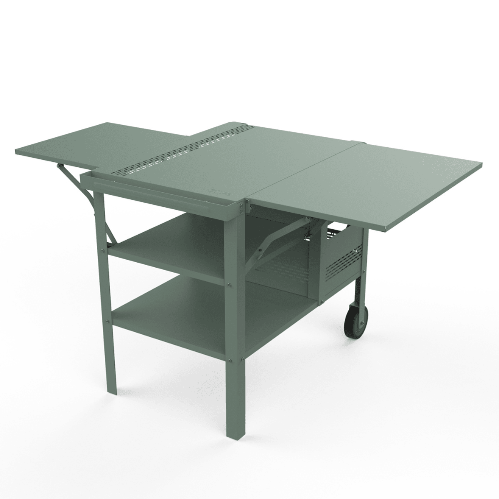 ZiiPa Fredda Deluxe Garden Trolley with Side Tables - Eucalyptus gallery detail image